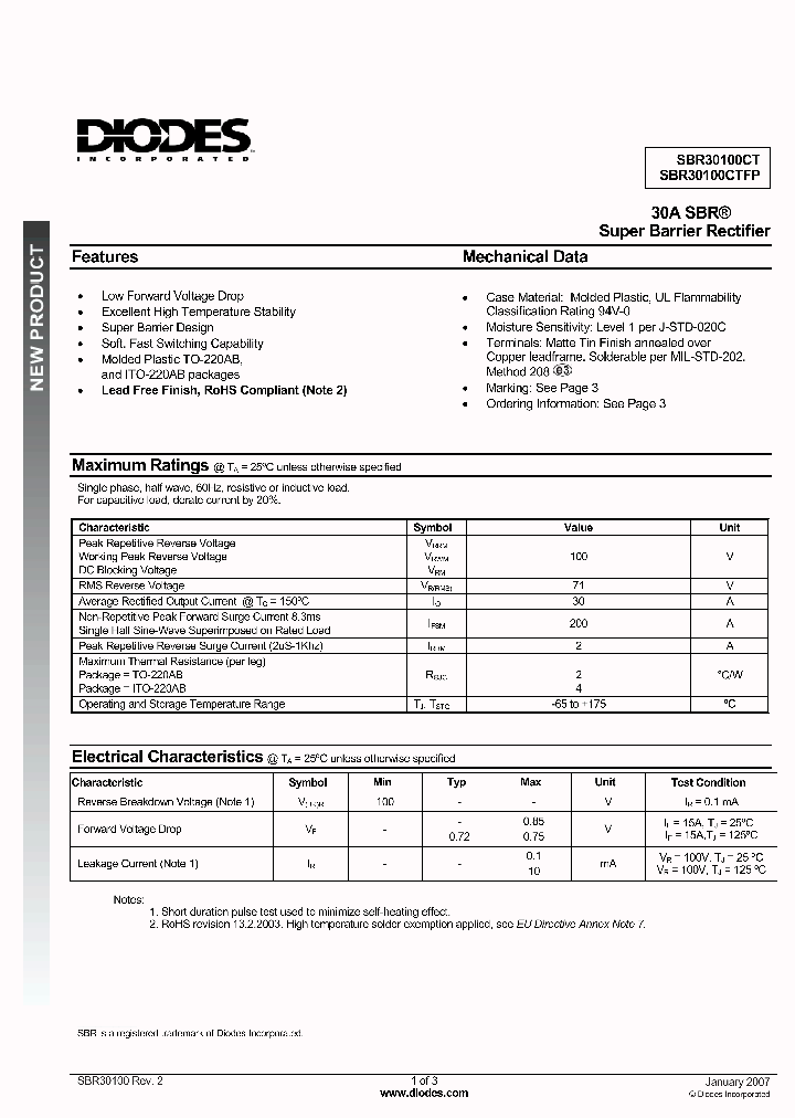 SBR30100CT_4442982.PDF Datasheet