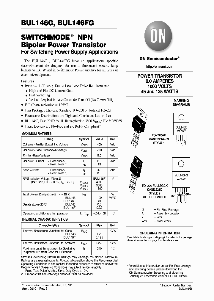 BUL146FG_4449120.PDF Datasheet
