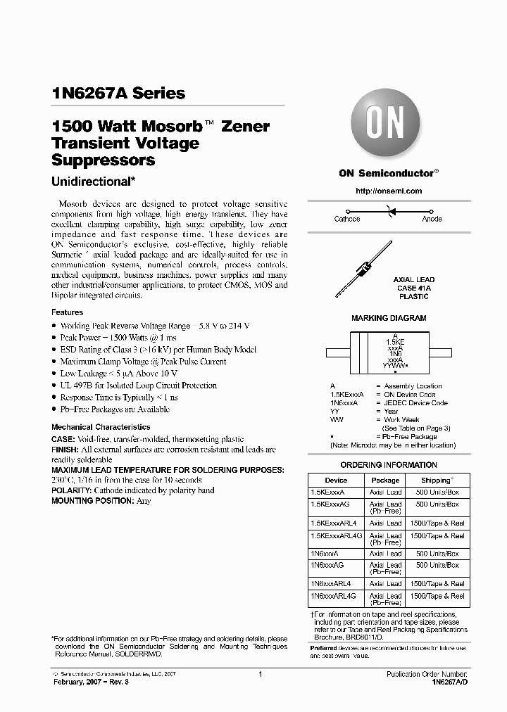 1N6289ARL4G_4459994.PDF Datasheet