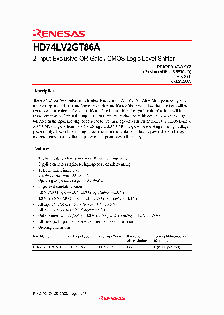 HD74LV2GT86AUSE_4464088.PDF Datasheet