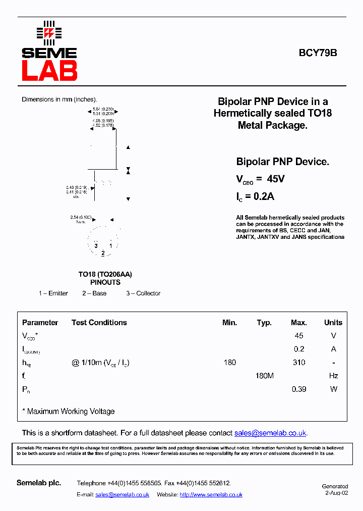BCY79B_4465415.PDF Datasheet