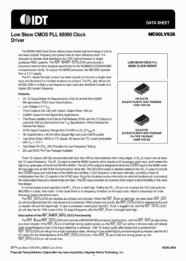 MC88LV926_4465976.PDF Datasheet