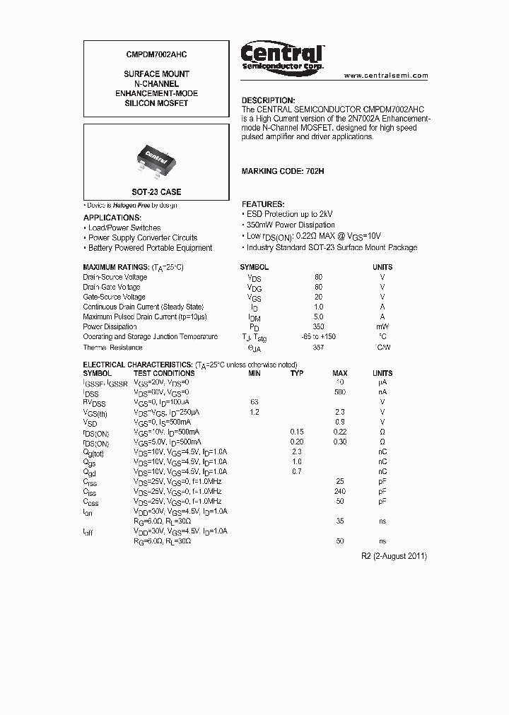 CMPDM7002AHC_4474301.PDF Datasheet