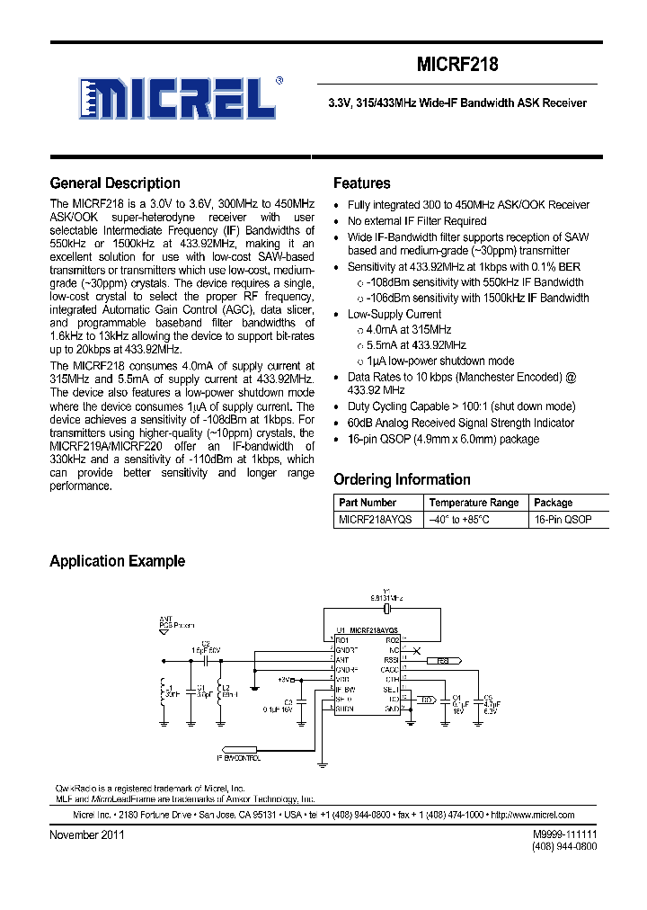 MICRF218_4475436.PDF Datasheet