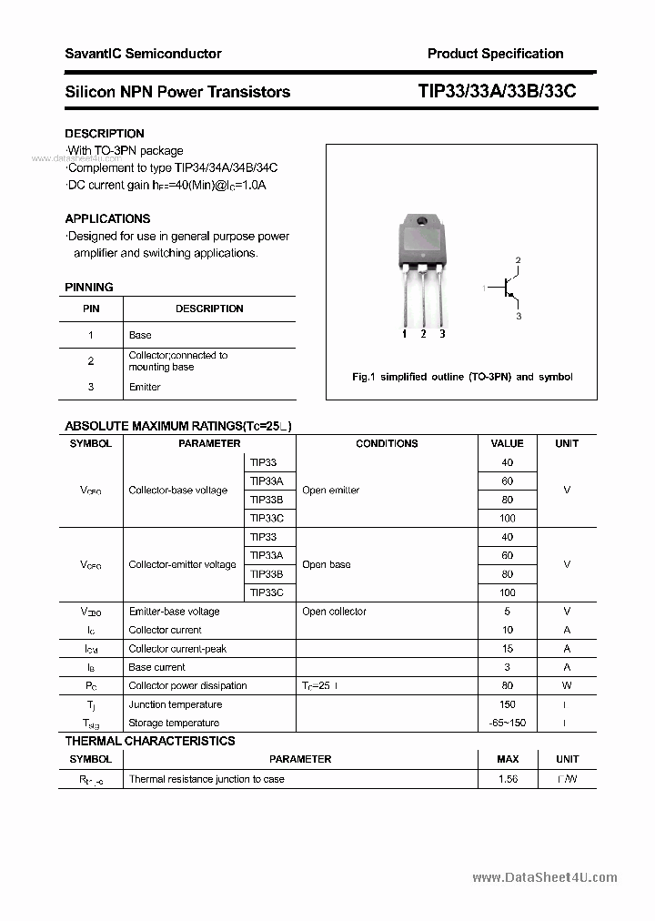 TIP33C_4477292.PDF Datasheet