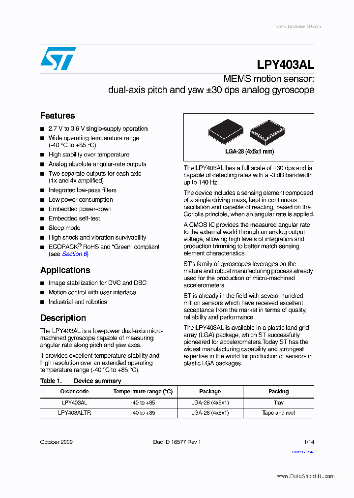 LPY403AL_4477327.PDF Datasheet
