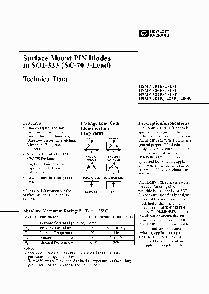 HSMP-389A-BLK_4485357.PDF Datasheet