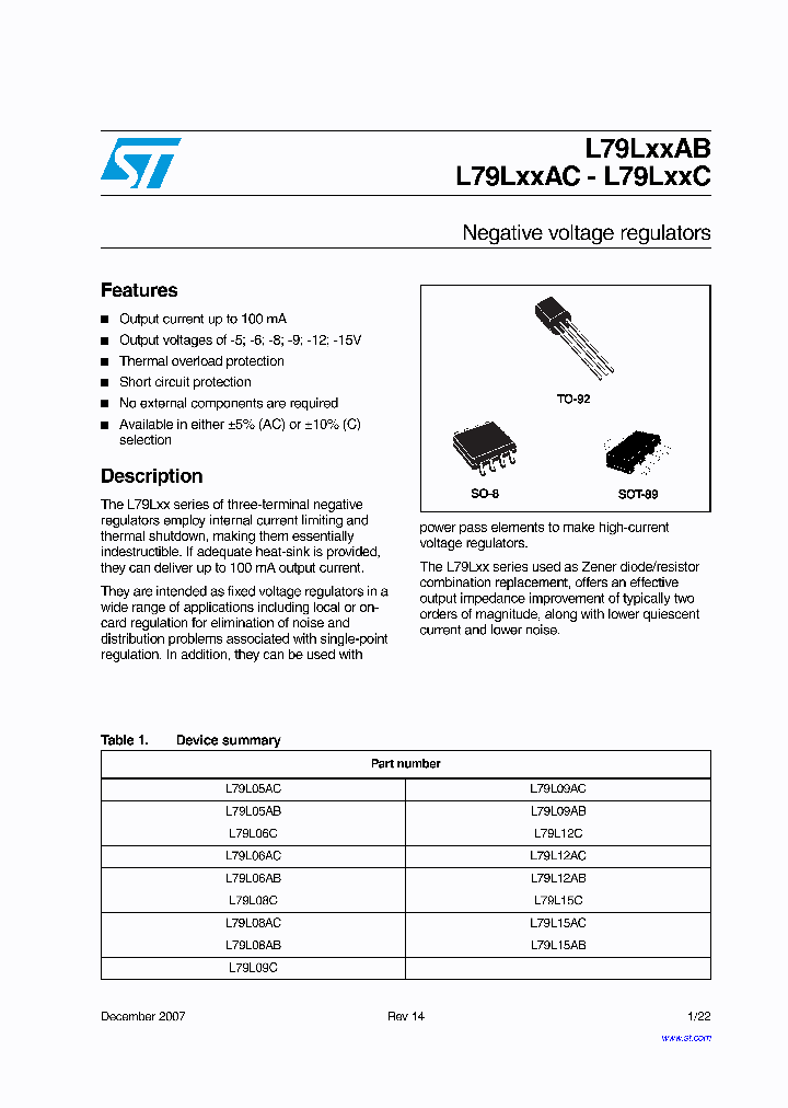 L79L05ABD13TR_4495411.PDF Datasheet