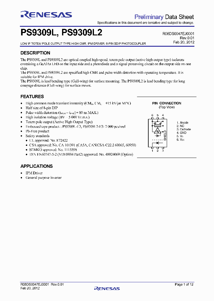 PS9309L-E3_4495498.PDF Datasheet