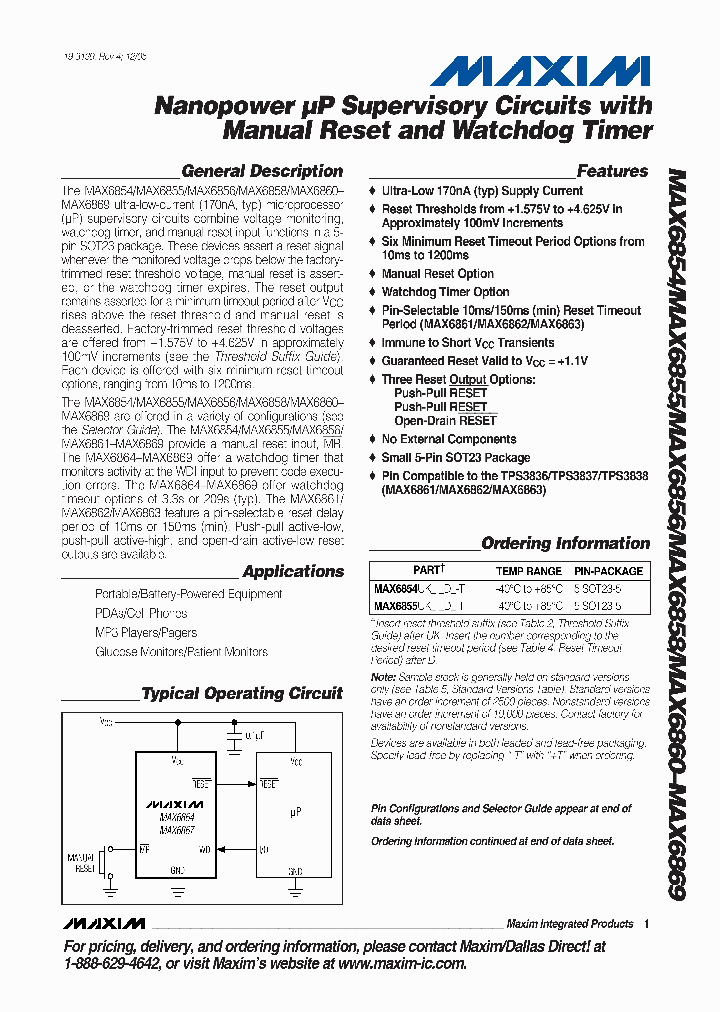 MAX6867UK19D6ST_4496523.PDF Datasheet
