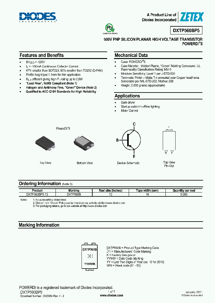 DXTP560BP5_4497427.PDF Datasheet