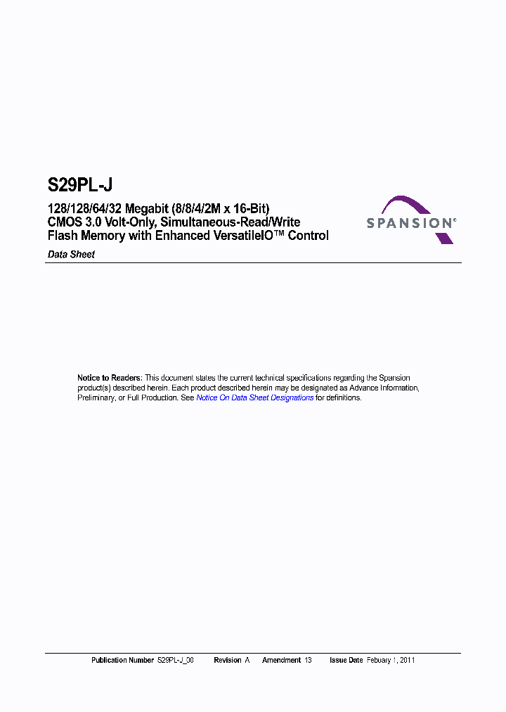 S29PL064J55BFI120_4500233.PDF Datasheet