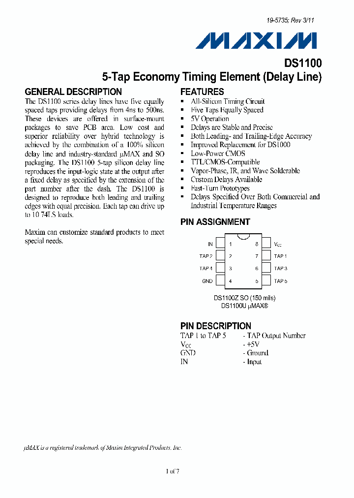DS1100_4503577.PDF Datasheet