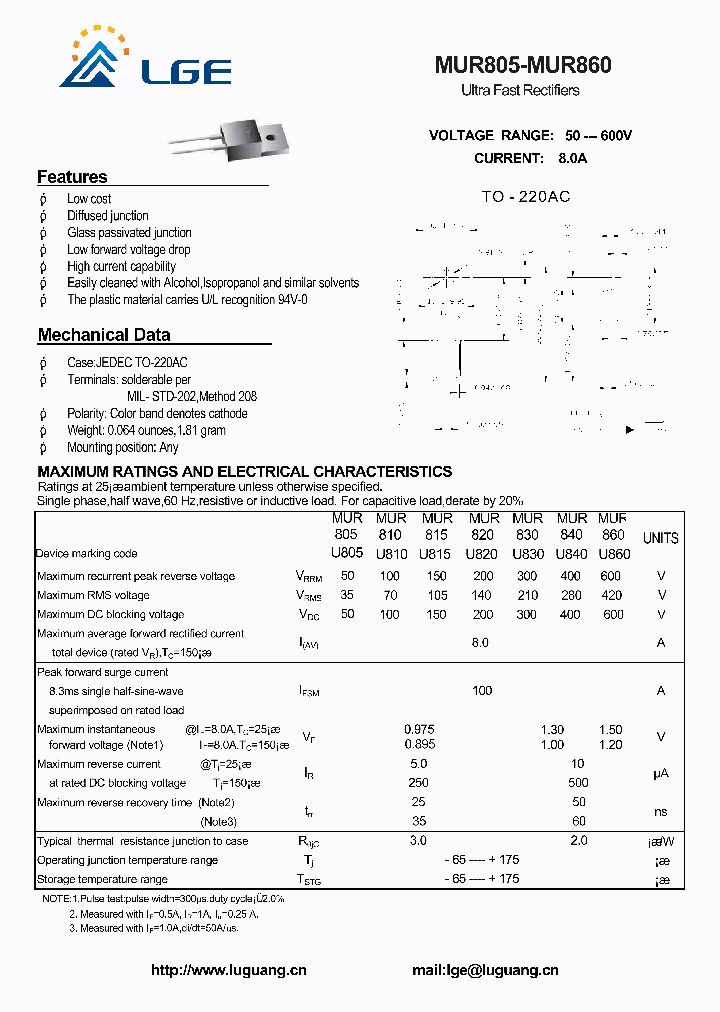 MUR820_4506174.PDF Datasheet