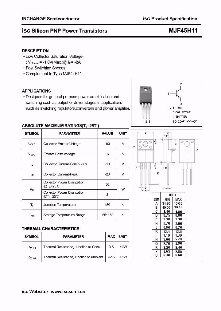 MJF45H11_4506384.PDF Datasheet
