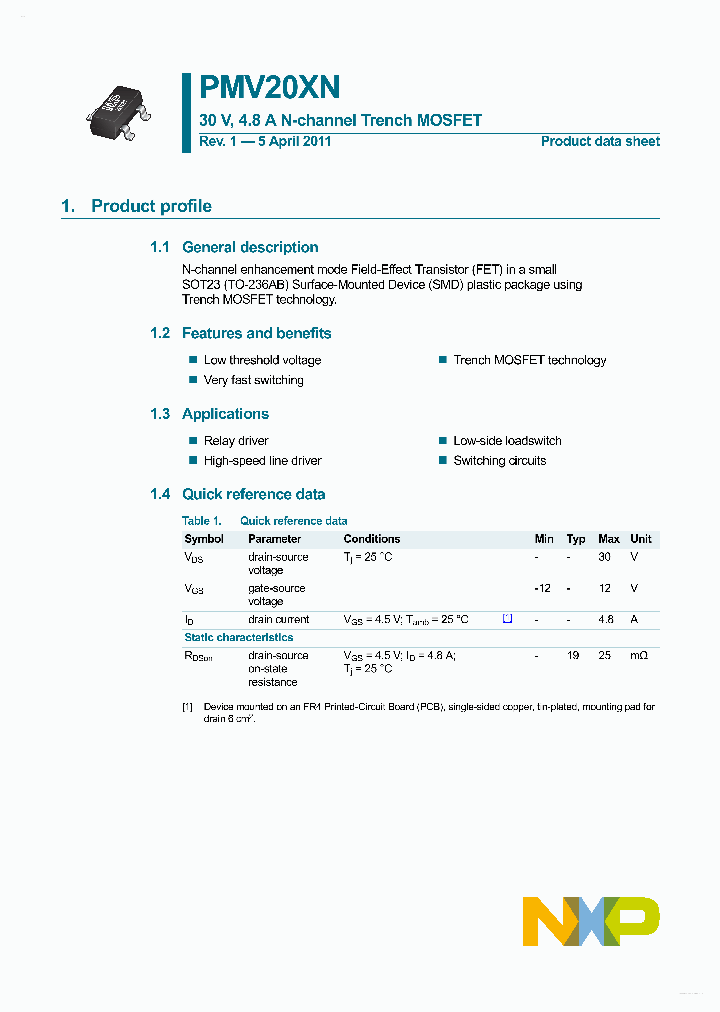 PMV20XN_4507249.PDF Datasheet