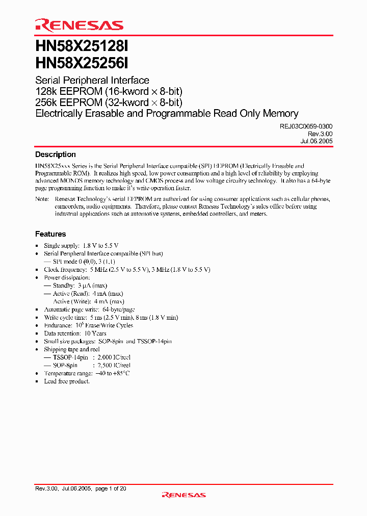 HN58X25128TIE_4507514.PDF Datasheet