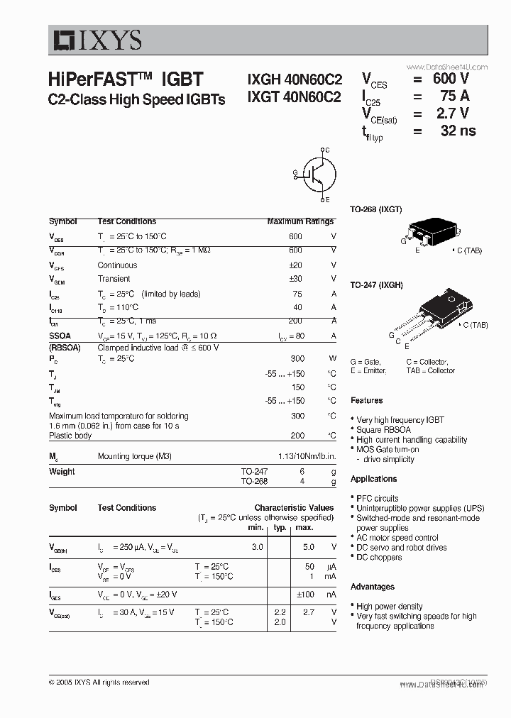 IXGT40N60C2_4508821.PDF Datasheet