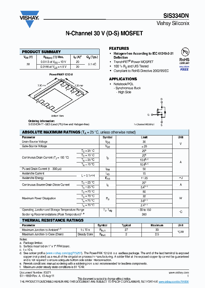 SIS334DN_4509876.PDF Datasheet