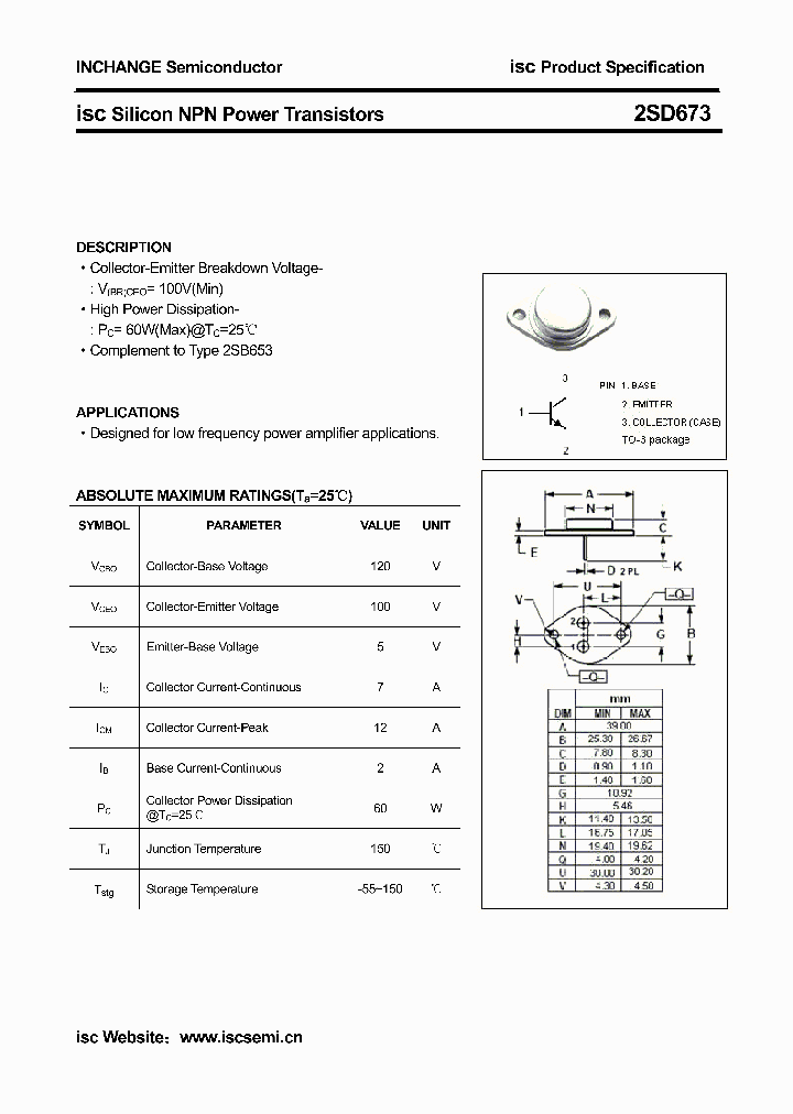 2SD673_4510178.PDF Datasheet