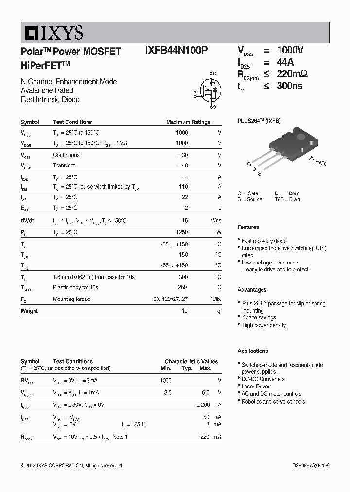 IXFB44N100P_4510659.PDF Datasheet