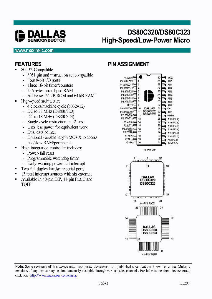 DS80C320-QNG_4525535.PDF Datasheet