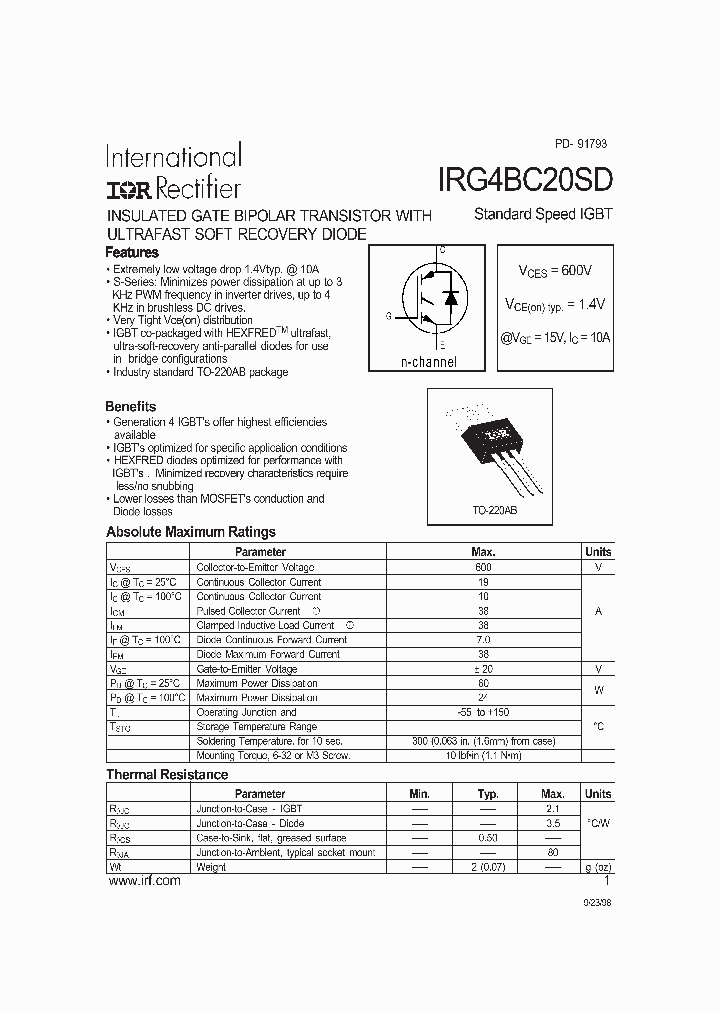 IRG4BC20SD_4528677.PDF Datasheet