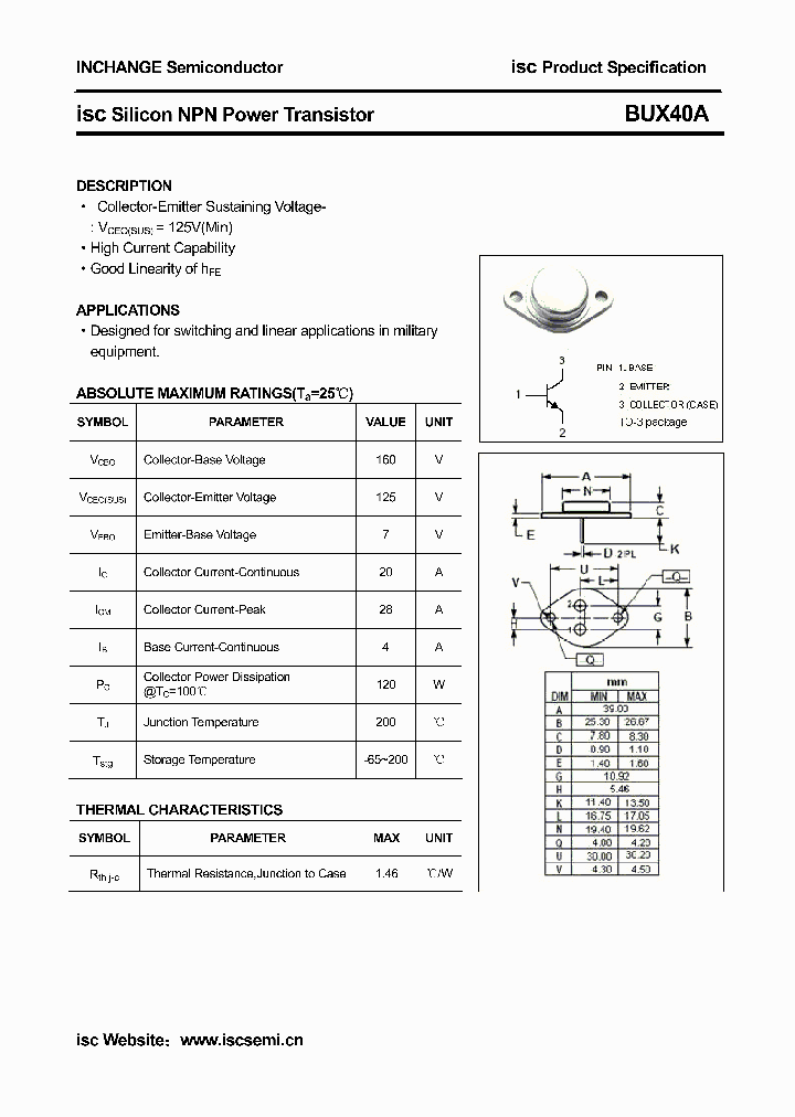 BUX40A_4528802.PDF Datasheet
