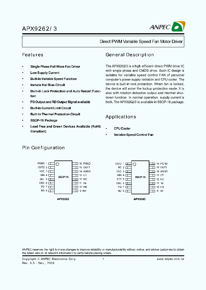 APX9262_4533075.PDF Datasheet