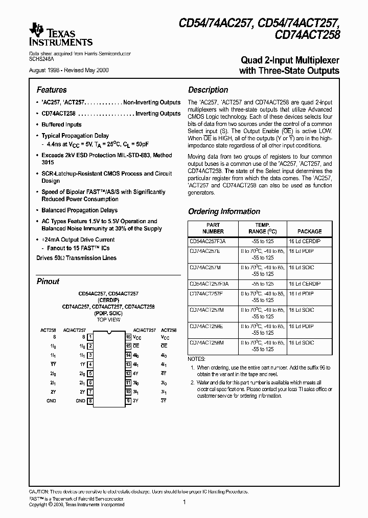 CD54AC257F3A_4533197.PDF Datasheet