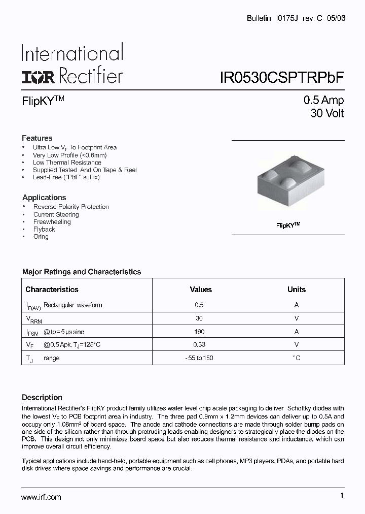 IR0530CSPTRPBF_4534601.PDF Datasheet
