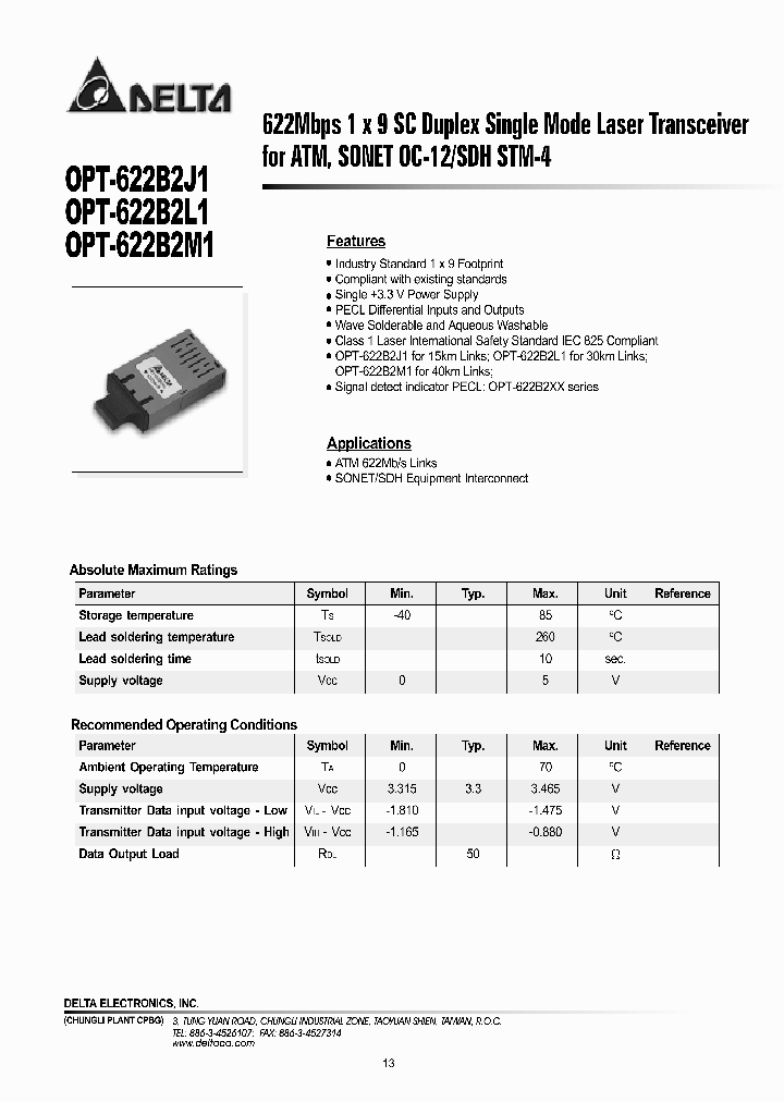 OPT-622B2L1_4548605.PDF Datasheet