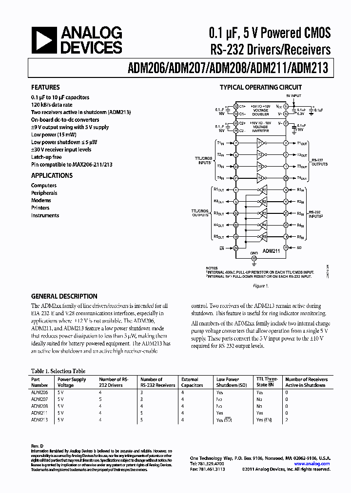 ADM211ARS-REEL_4552324.PDF Datasheet