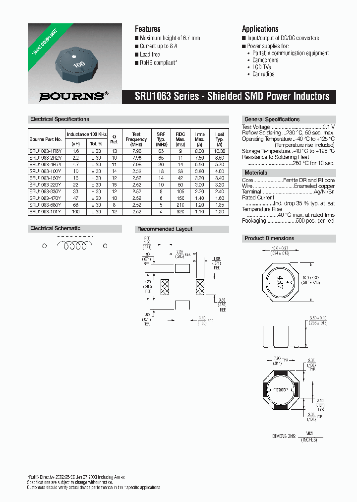 SRU1063-100Y_4554192.PDF Datasheet