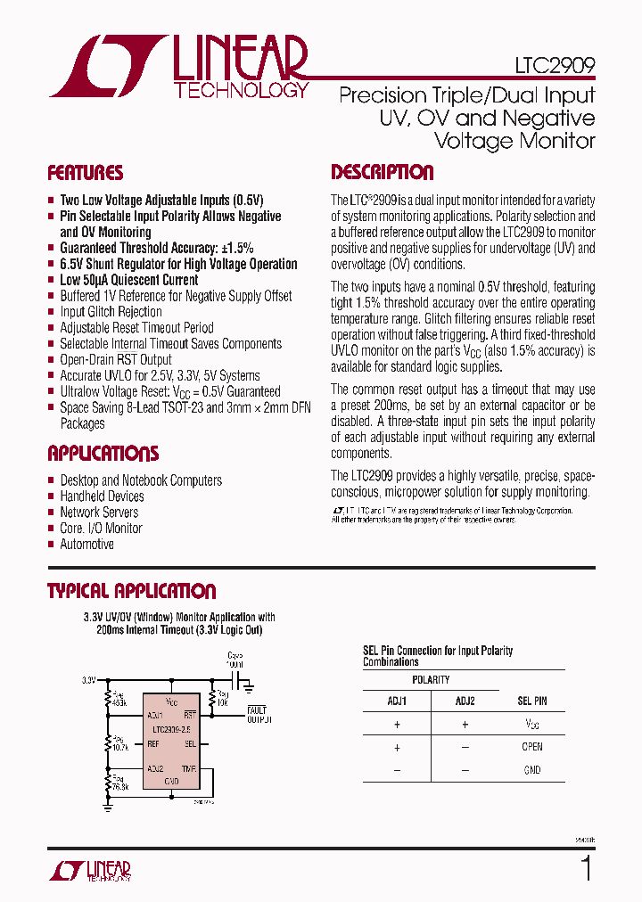 LTC2909IDDB-33TRPBF_4556564.PDF Datasheet