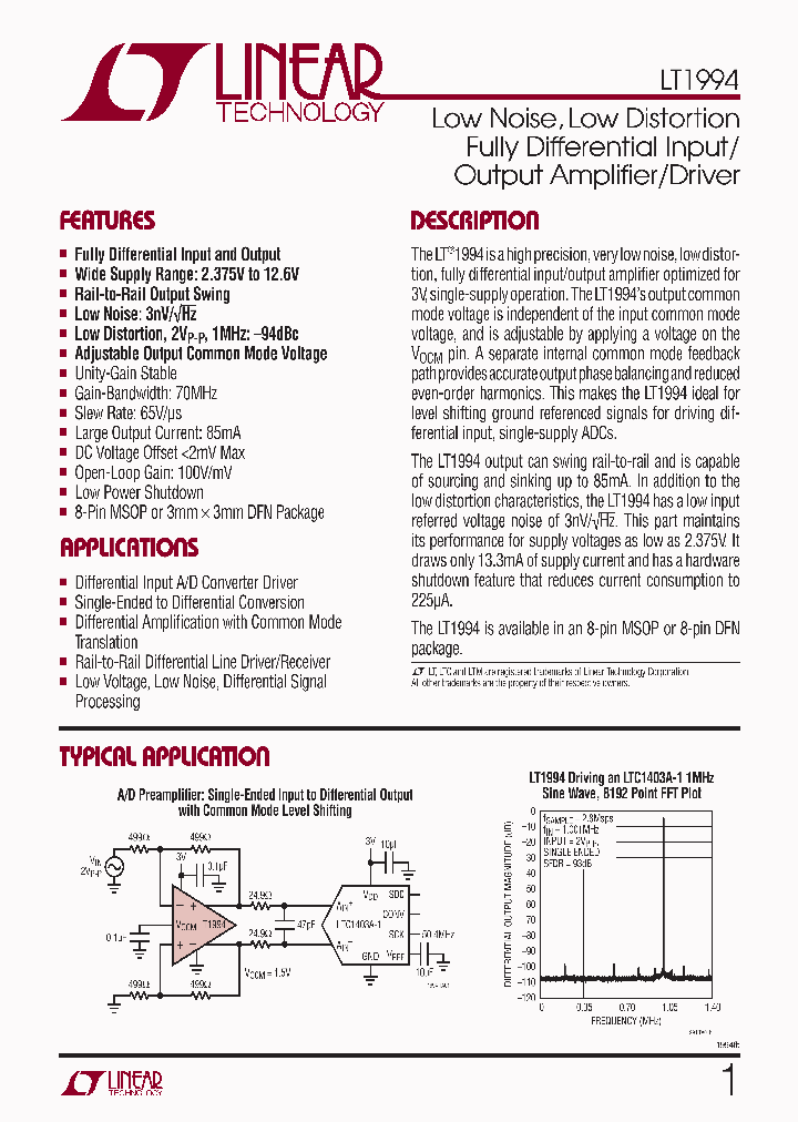 LT1994CDDTRPBF_4558985.PDF Datasheet