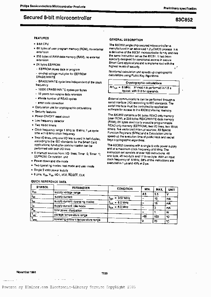 83C852DIE_4562011.PDF Datasheet