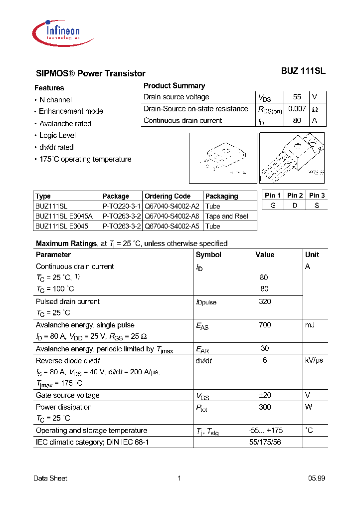 BUZ111SLE3045A_4562507.PDF Datasheet