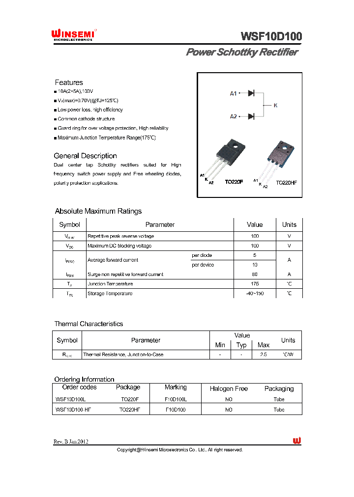 WSF10D100_4570336.PDF Datasheet