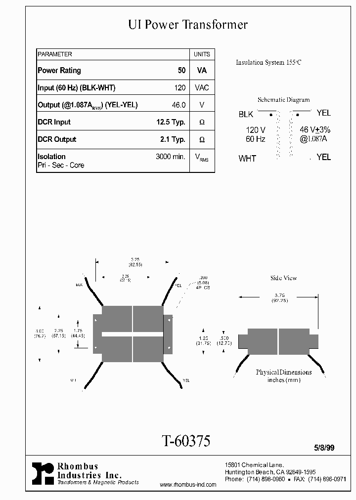 T-60375_4574571.PDF Datasheet