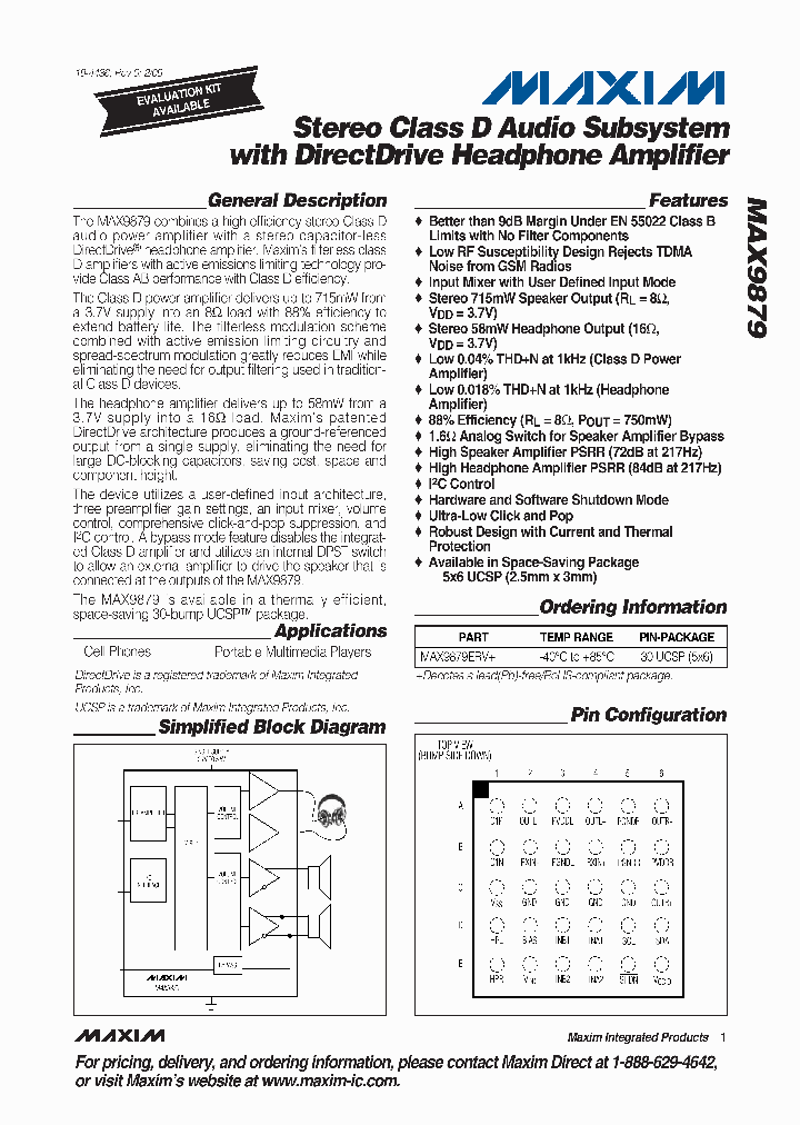 MAX9879ERV_4574695.PDF Datasheet