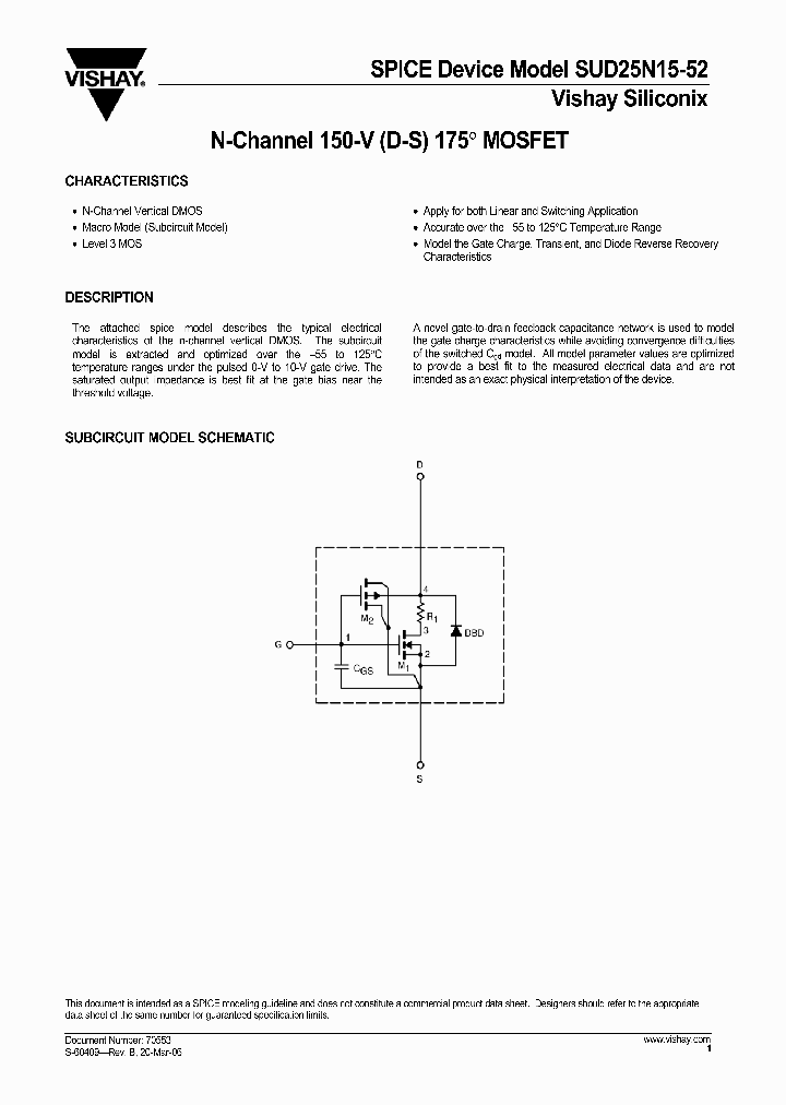 SUD25N15-52_4576399.PDF Datasheet