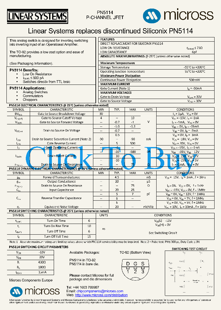 PN5114TO-92_4575887.PDF Datasheet
