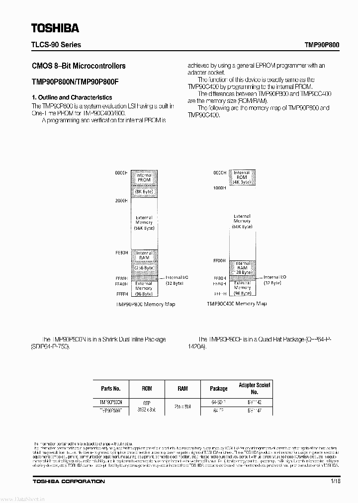 TMP90P800_4582385.PDF Datasheet