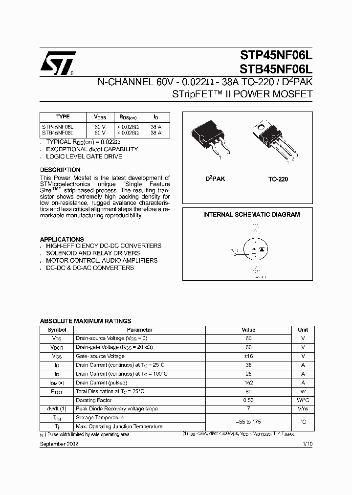 STB45NF06L_4583287.PDF Datasheet