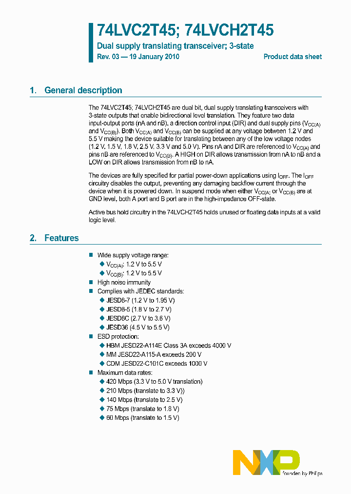 74LVCH2T45DC_4585165.PDF Datasheet