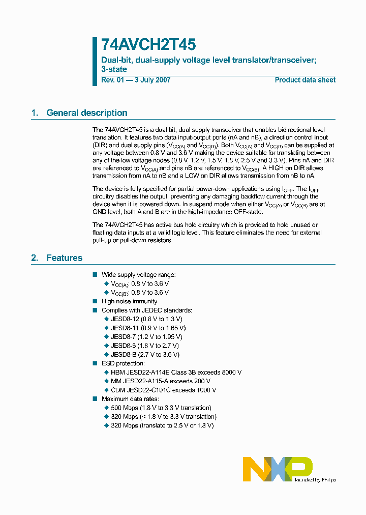 74AVCH2T45DC_4585164.PDF Datasheet