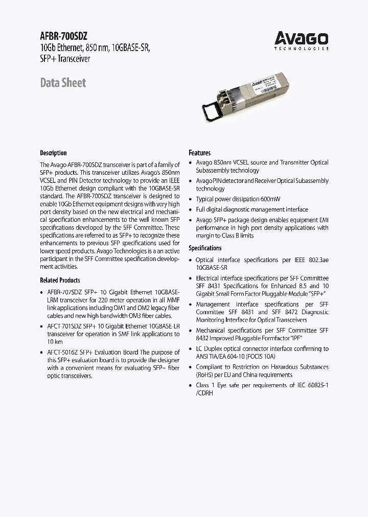 AFBR-700SDZ_4589945.PDF Datasheet