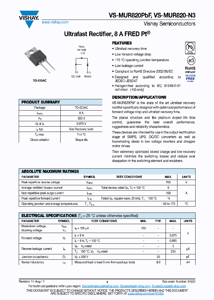 VS-MUR820-N3_4591284.PDF Datasheet