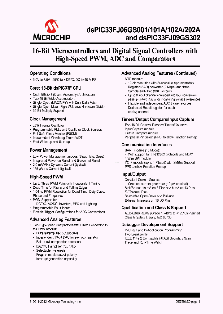 DSPIC33FJ06GS001_4595540.PDF Datasheet